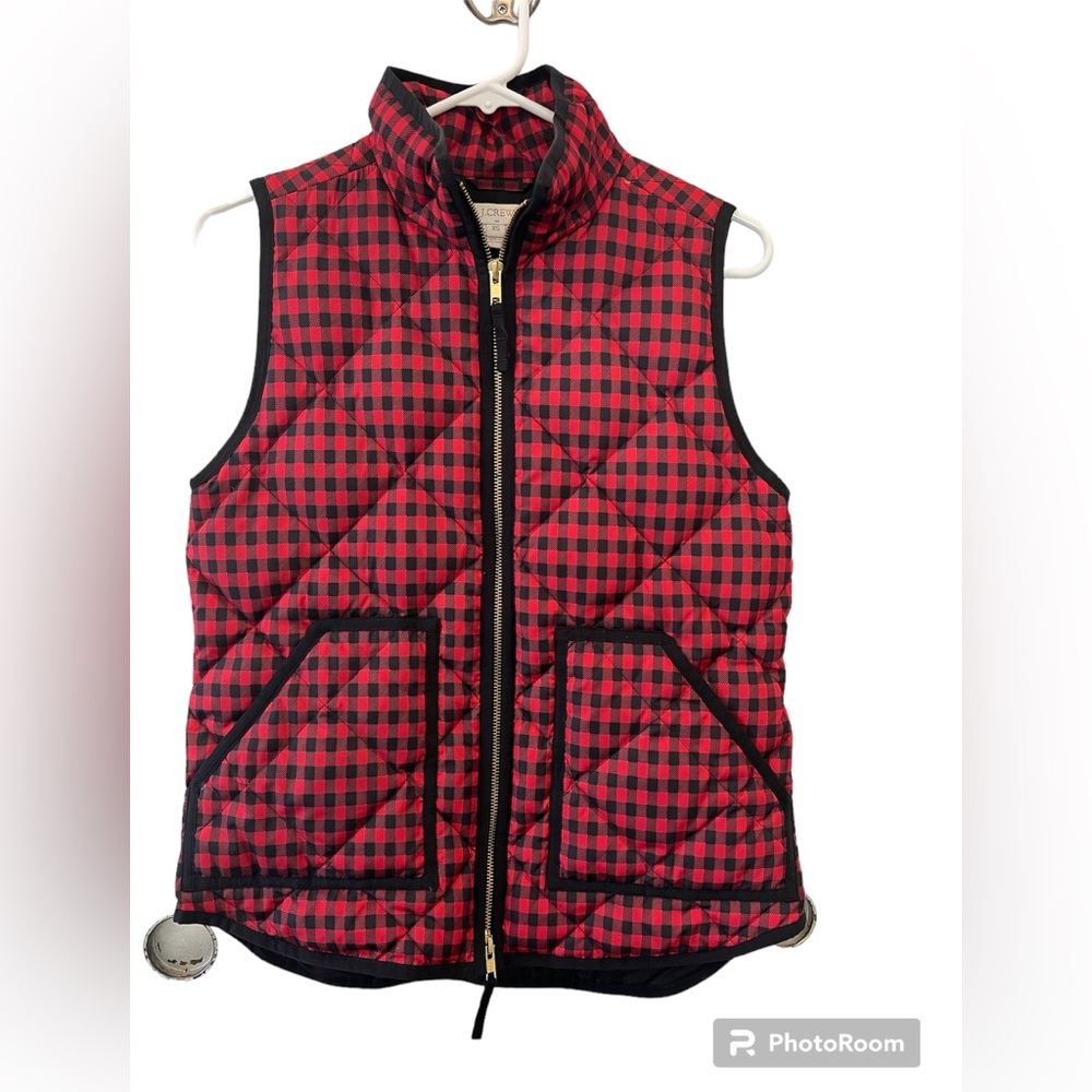 Red and Black J. Crew Factory Vest